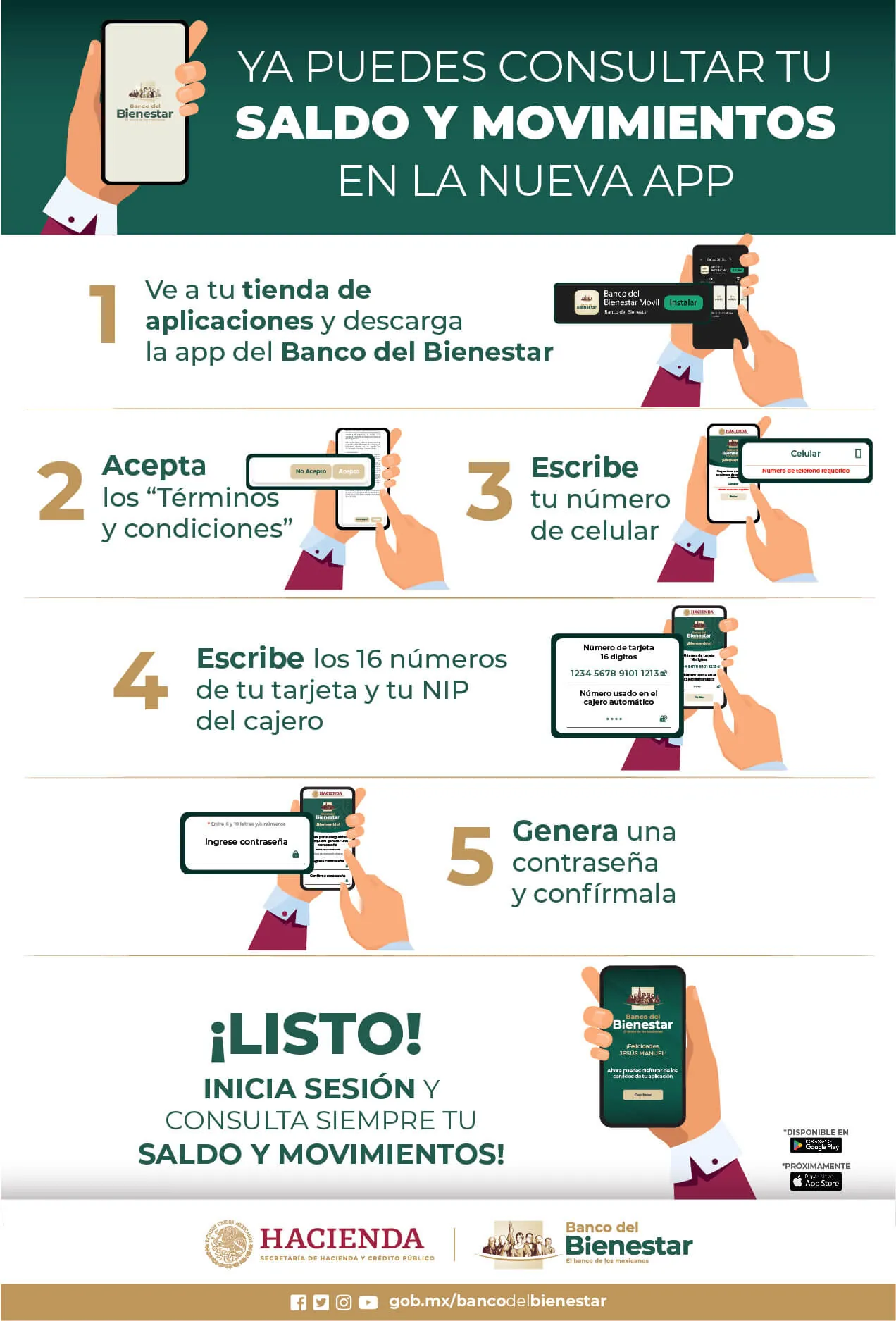 consultar saldo con app de la tarjeta bienestar