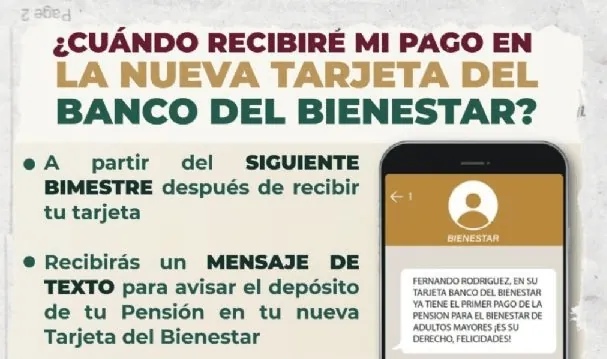 salto tarjeta bienestar por mensaje de texto