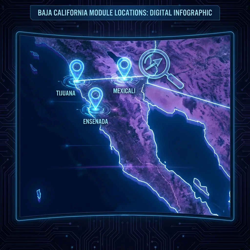Mapa de módulos en Baja California