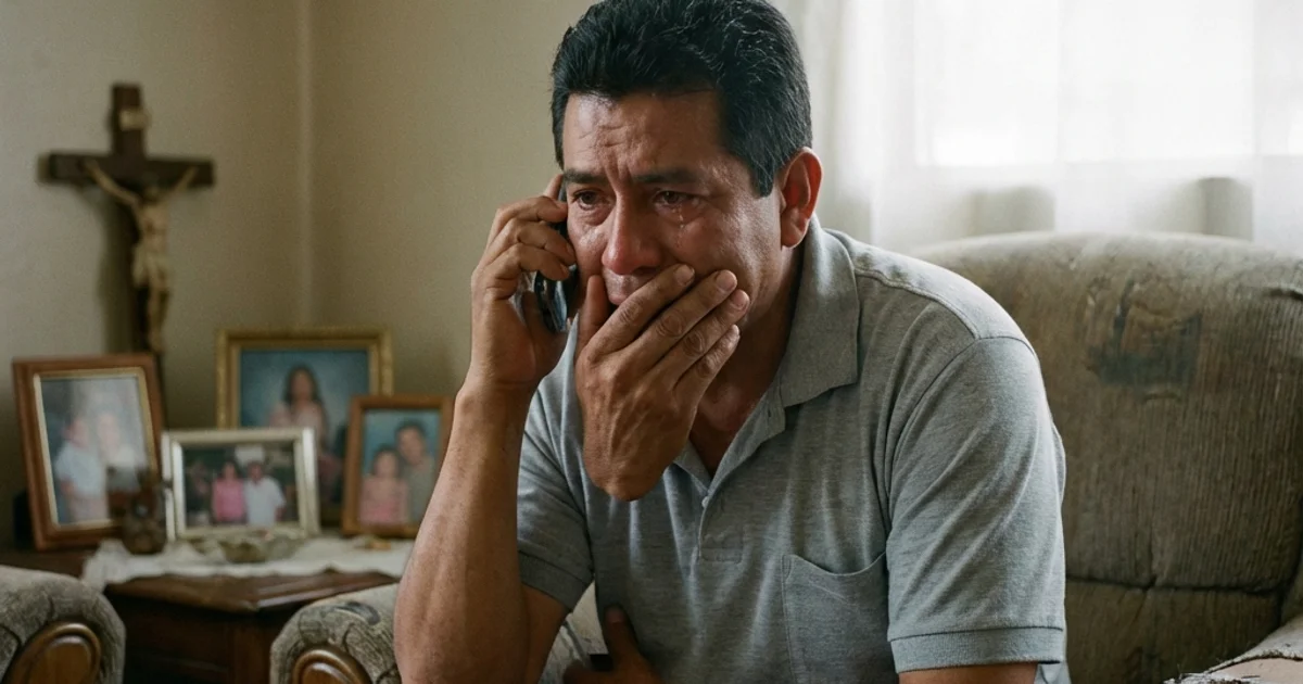 Persona notificando fallecimiento por teléfono