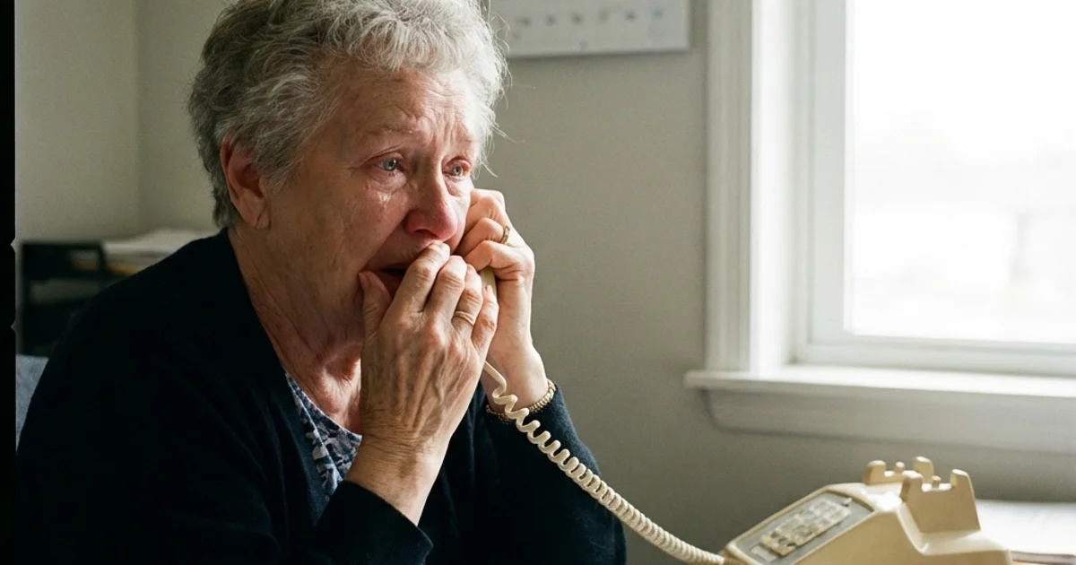 Persona notificando fallecimiento por teléfono