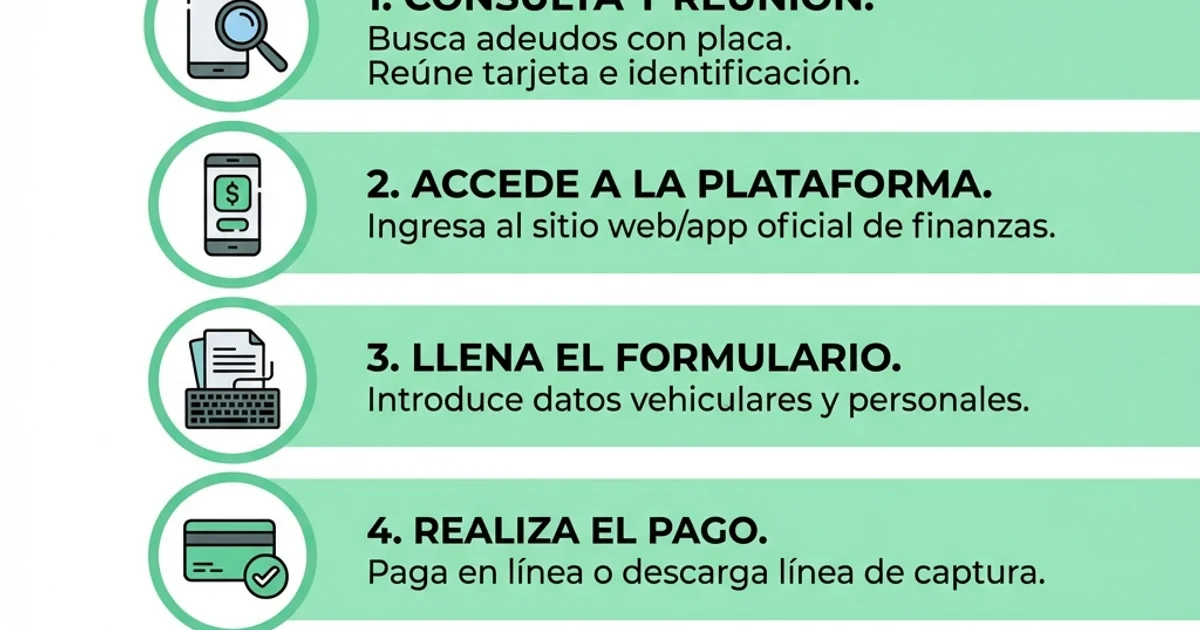Infografía de pasos para pago de marcha